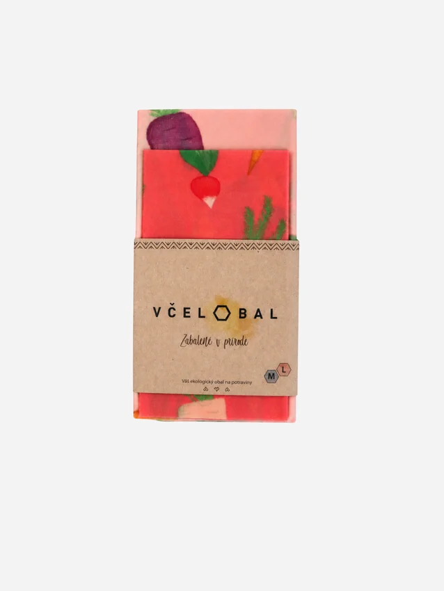 Beeswax Wraps Včelobal DUO -Zeleninka