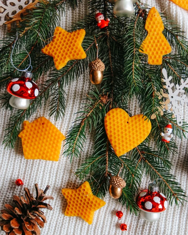 Beeswax Christmas Ornaments